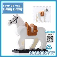 Xếp hình Ngựa chiến Tam Quốc Xích Thố - Đích Lô - Dạ chiếu ngọc Sư Tử - Ô vân đạp tuyết Lego Minifigures Xinh X0169