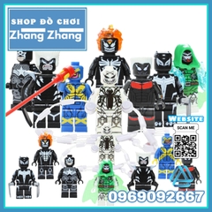 Xếp hình Venom Doctor Doom Ghost Rider Colossus Black Panther Wolverine Cyclops Captain Lego Minifigures POGO PG8187