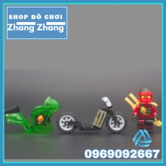 Xếp hình Ninjago motor kèm Kai - Lloyd - Jay - Nya Lego Minifigures Decool 10029-10034