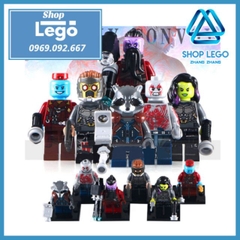 Xếp hình Guardians Galaxy Star Lord Rocket Racoon Drax Gamora Yonou Taser Face Lego Minifigures Decool 0262 0267