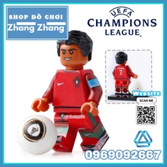 Đồ chơi xếp hình Messi Ronaldo - Neymar JR - Pogba Ibrahimovic - Chicharito Ozil - Beckham Minifigures Kopf KF6032