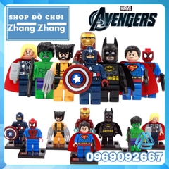 Đồ chơi Xếp hình Iron man Thor
Hulk
- Spider man
- Super man - Batman - Captain America Wolverine
Minifigures SY SY180