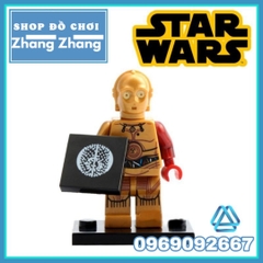 Xếp hình Star Wars Luke Skywalker - Ben Kenobi - Maul - Kao Darth Sidious - Anakin - C-3PO Lego Minifigures POGO PG8021