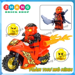 Xếp hình Ninjago nhân vật Zane - Kai - Jay - Cole Nya - Lloyd tặng kèm xe moto Lego Minifigures LeLe 31050