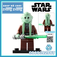 Xếp hình Rey - Luke Skywalker - Sabine - Ahsoka Tano - Kit Fisto - Jag - Snowtrooper Lego Minifigures Lele C023 030