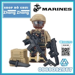 Xếp hình thủy quân lục chiến Mỹ United States Marine Corps Modern War Lego Minifigures Decool 308 311