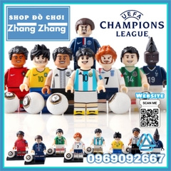Đồ chơi xếp hình Messi Ronaldo - Neymar JR - Pogba Ibrahimovic - Chicharito Ozil - Beckham Minifigures Kopf KF6032