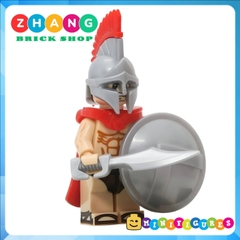 Xếp hình Spartacus Gladiator Chiến binh bộ binh kiếm bạc Lego Minifigures Xinh X0164 xh649