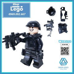 Xếp hình mô hình cảnh sát đặc nhiệm Ghost Squad phản ứng nhanh như Swat Lego Minifigures No840077