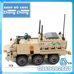 Đồ chơi Xếp hình Xe quân sự cứu thương quân y quân đội bọc thép Minifigures Sembo Block SD105561