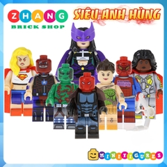 Xếp hình Siêu anh hùng Huntress, Citizen, Red Hood Lego Minifigures POGO PG8123
