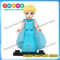 Xếp hình Lọ Lem Alana - Ariel - Cinderella - Fairy Godmother - Rapunzel - Elsa Lego Minifigures Lele F010 017
