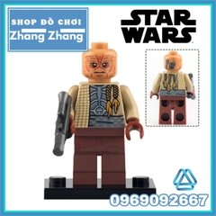 Đồ chơi xếp hình Star Wars Boba Fett Bib Fortuna Fennec Shand Quarren Cad Bane Gamorrean Minifigures KM66021 66028