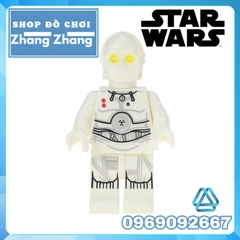 Xếp hình Star Wars Finn - Padawan - K-3PO - Yoda - Gungan - Malakili - Jedi - Leia Lego Minifigures Pogo PG8049