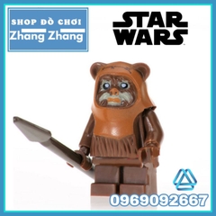 Đồ chơi xếp hình Star Wars ewok village gồm Watto Chirpa Logray Wicket Teebo Tokkat Gamorrean Minifigures POGO PG8067