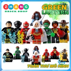 Xếp hình Flash & Shazam Green Lantern Fire Storm - Black Adam - Lobo - Scarecrow DC Comics Lego Minifigures Xinh X0153