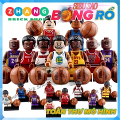 Xếp hình Kobe Bryant - Michael Jordan - LeBron James tặng kèm bóng rổ NBA Lego Minifigures Koruit KT1021