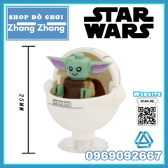Xếp hình Star Wars bé Baby Yoda tặng kèm ổ kén siêu kute Lego Minifigures WM929