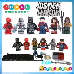 Xếp hình Jutice League Bathero - Flash - Aquaman - Wonder Woman - Cyborg - Superman Lego Minifigures Decool 0282 0287