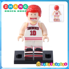 Xếp hình Bóng rổ Slam Dunk Hanamichi - Akagi - Miyagi - Rukawa - Haruko - Ayako Lego Minifigures POGO PG8092