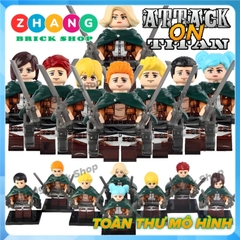 Đồ chơi xếp hình Attack on Titan Police Regiment Scout Legion Training Cops Zhang Brick Shop Minifigures WM6166