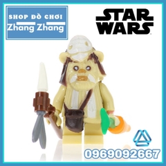 Đồ chơi xếp hình Star Wars ewok village gồm Watto Chirpa Logray Wicket Teebo Tokkat Gamorrean Minifigures POGO PG8067