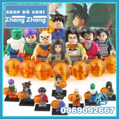 Xếp hình Dragon Ball Android 17 - Krillin - Launch - Mai - Satan - Piccolo - Violet - Goten Lego Minifigures Pogo PG8168