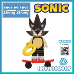 Đồ chơi Xếp hình nhím Sonic tặng kèm ván trượt Minifigures LG1001 - Super Metal Sonic