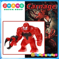 Xếp hình Carnage đại chiến Venom Symbiotic Spider Man Đỏ lego Minifigures bigfigures Xinh xh891