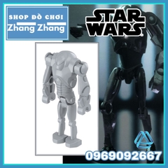 Đồ chơi xếp hình Star Wars 4 người máy Super Battle Droid màu trắng Minifigures POGO PG2252