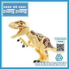[28.5 cm] Xếp hình Tyrannosaurus Rex Dinosaur trong công viên khủng long Jurassic Park Lego Minifigures Kopf KF801