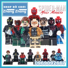 Xếp hình Agent X, Green Goblin, Spider-Armor, Miles Morales siêu anh hùng Lego Minifigures POGO PG8096