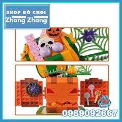 Đồ chơi Xếp hình Ngôi nhà bí đỏ Halloween 336 hình có đèn phát sáng mô hình Minifigures Shenyang SY5215