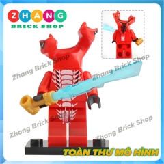 Xếp hình Ninjago Tộc rắn Chop rai Skales Acidicus Pythor Skalidor Bytar Rattla Fangdam Lego Minifigures Lele A025 032