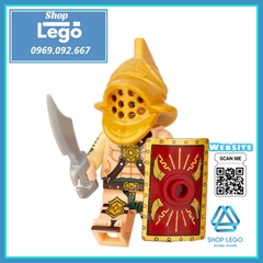 Xếp hình mô hình Võ sĩ giác đấu Roman Gladiator thời trung cổ Lego Minifigures Xinh X0320 Xh1768