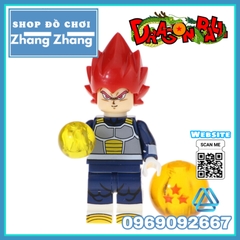 Xếp hình 7 viên ngọc rồng Dragon Ball Gogeta Goku Vegeta Gohan Cumber Tapion Mira Lego Minifigures Kopf KF6069