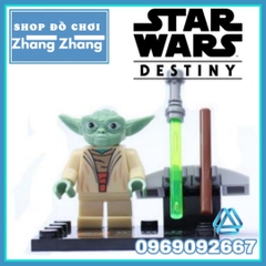 Xếp hình Star Wars Yoda - Clone Trooper - Captain Rex - Jek-14 - Obi Wan - Han Solo Lego Minifigures SY195