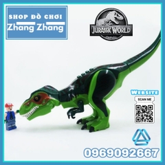 Xếp hình khủng long Tyrannosaurus trong công viên kỷ Jura Jurassic Park Lego Minifigures Kopf KR-12