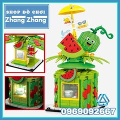 Đồ chơi xếp hình ngôi nhà dưa hấu có đèn phát sáng gồm 336 hình Mô hình Minifigures Shenyang SY5218