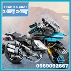 Xếp hình Motor BMW R1200Gs mới nhất 255 hình có hộp đầy đủ Lego Minifigures Sembo Block 701108