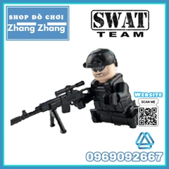 Xếp hình tiểu đội đặc nhiệm cảnh sát 113 phản ứng nhanh Lego Minifigures Swat 1820
