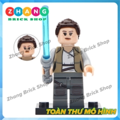 Xếp hình Star Wars Ki-Adi-Mundi - Rey - Moloch Luke Skywalker Imperial Pilot Rebel Trooper Lego Minifigures Pogo PG8116