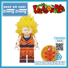 Xếp hình Broly Torankusu Gogeta Goku tuyển tập 7 viên ngọc rồng Dragon Ball Lego Minifigures Kopf KF6098