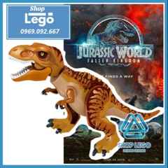[28cm] Xếp hình khủng long bạo chúa Tyrannosaurus Rex trong công viên kỷ Jura - Jurassic Park Lego Minifigures Lele L036