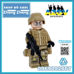 Đồ chơi xếp hình Tiểu đoàn Azov Ukraine chiến đấu với quân đội Nga Minifigures M8019