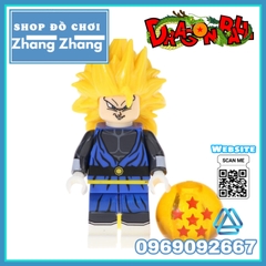 Xếp hình 7 viên ngọc rồng Dragon Ball Gogeta Goku Vegeta Gohan Cumber Tapion Mira Lego Minifigures Kopf KF6069