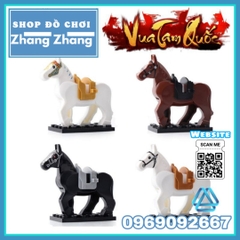 Xếp hình Ngựa chiến Tam Quốc Xích Thố - Đích Lô - Dạ chiếu ngọc Sư Tử - Ô vân đạp tuyết Lego Minifigures Xinh X0169