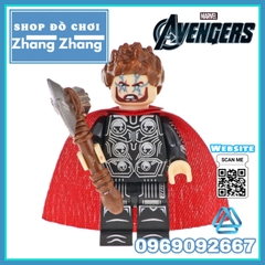 Xếp hình Avengers Endgame & Infinity War Thor Thanos Spider-man Lego Minifigures Kopf KF6087