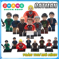 Xếp hình Alfred - Bruce Wayne - Fish - Jerome - Riddler - Hugo Gordon Red Lantern Supergirl Lego Minifigures POGO PG8119