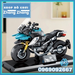 Xếp hình Motor BMW R1200Gs mới nhất 255 hình có hộp đầy đủ Lego Minifigures Sembo Block 701108